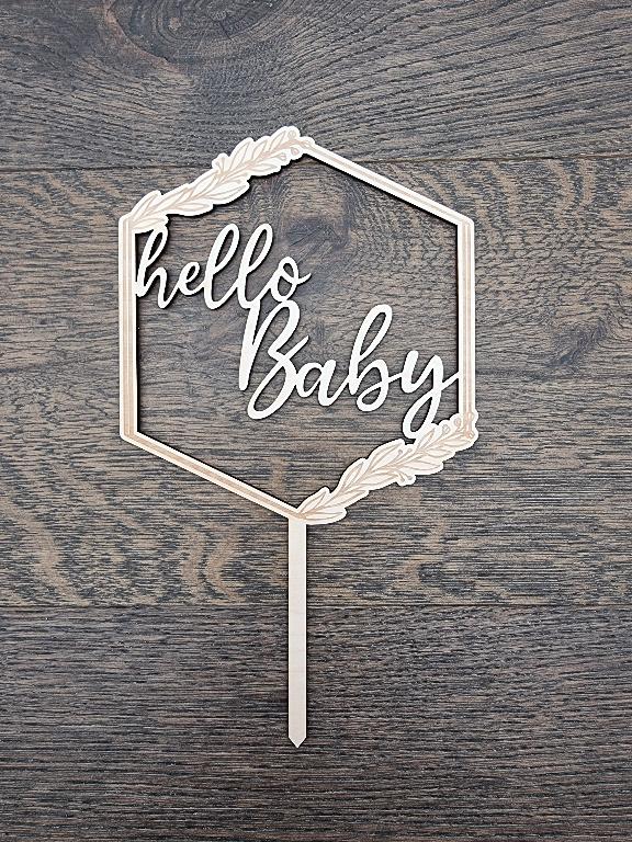 Cake Topper - hello Baby