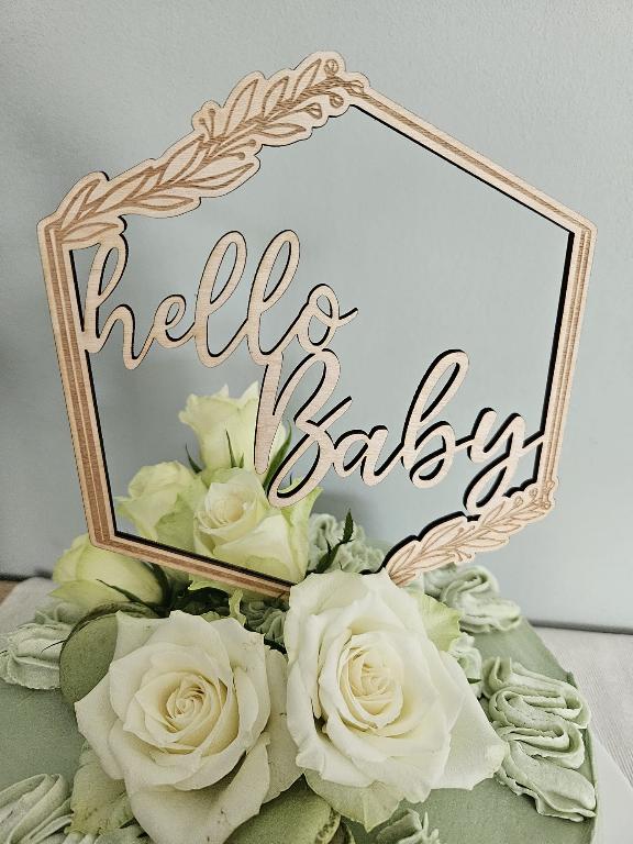Cake Topper - hello Baby