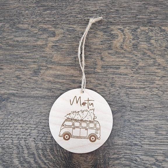 Anhänger Weihnachten VW Bus