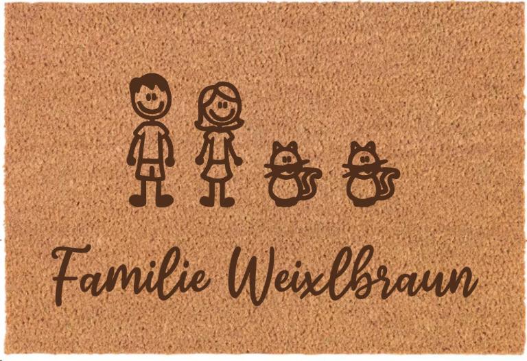 Fußmatte Familie