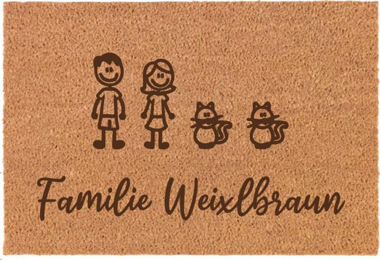 Fußmatte Familie