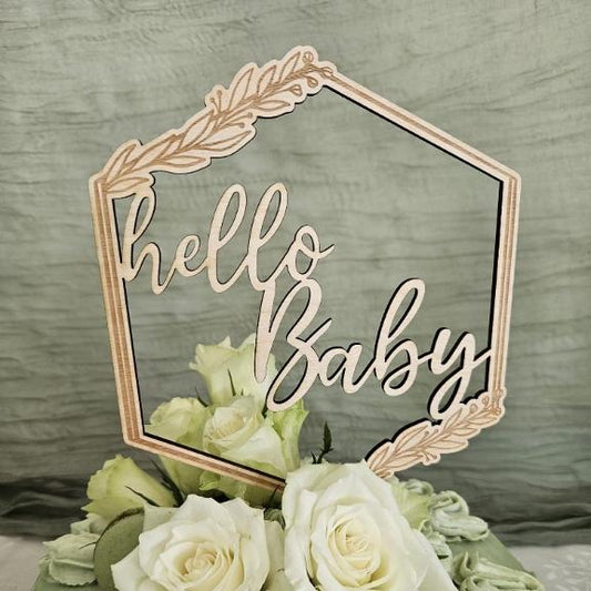 Cake Topper - hello Baby